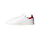 限尺码：adidas 阿迪达斯 Stan Smith 男士休闲板鞋 白色红尾
