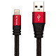 宜客莱（ECOLA）苹果USB快速充电线/数据线铝合金尼龙编织线iPhone7/6/6S/plus/5/SE/iPad USB-CB32ABK 1米