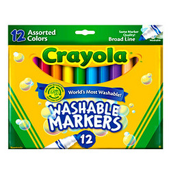 Crayola 绘儿乐 12色可水洗粗头水笔 58-7812