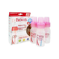 Dr.Brown'S 布朗博士 婴儿奶瓶 SB439-P3 120毫升粉色 3只装 不含BPA