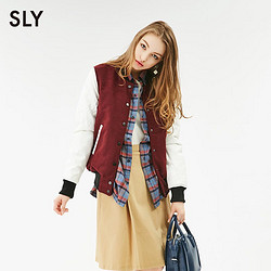 SLY  0388SY30-0230 女士拼接棒球服短外套