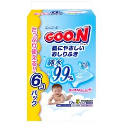 GOO.N 大王 婴儿湿巾 70片*6包 