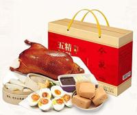 必囤年货、春节送礼:全聚德 精装五福 熟食礼盒 1740g(五香味烤鸭+酱+咸鸭蛋+卷饼+鸭肉酥)