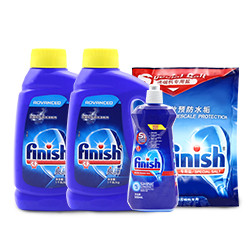 finish 亮碟 洗碗机专用洗涤粉1kg*2+漂洗剂500ml+专用盐2kg