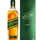 春节送礼：JOHNNIE WALKER 尊尼获加 绿牌调配型苏格兰威士忌 750ml+2瓶50ml小版酒