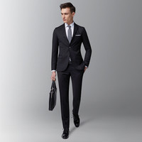 By Creations 柏品 Prime 男士黑色羊毛西服套装(防水抗皱)