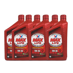 亚马逊Valvoline 胜牌星冠汽车润滑油5W-30合成机油SN  946ml*6