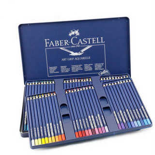 FABER-CASTELL 辉柏嘉 114260 三角蓝点阵 60色水溶彩色铅笔