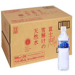 【京东超市】富士山 日本原装进口天然饮用水矿泉水 500ml 24瓶
