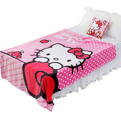 Hello Kitty 凯蒂猫 珊瑚绒毯子 150cm*200cm