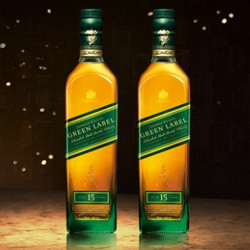 JOHNNIE WALKER 尊尼获加 绿牌调配型苏格兰威士忌 750ml*2瓶 双支装