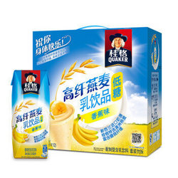 QUAKER 桂格 高纤燕麦乳 香蕉味 250ml*12包