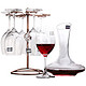 罗派（ROUPA）红酒杯醒酒器酒具套装7件套（460ml红酒杯*6+1000ml醒酒器*1）赠精美酒架和4个酒具配件