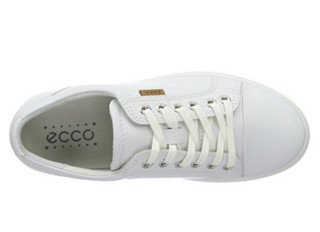 ecco 爱步 SOFT 7 休闲鞋（青少年款）Blanc 1007white US7.5