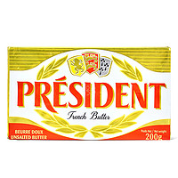 限京沪：PRESIDENT 总统 发酵型动物淡味黄油块 200g*10件