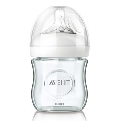 飞利浦 AVENT 新安怡 自然原生 宽口玻璃奶瓶 120ml SCF671/17*3件