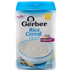 嘉宝Gerber婴幼儿辅食 米粉辅食大米米粉 一段 454g 