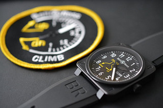 BELL & ROSS 柏莱士 AVIATION系列 BR01-97 CLIMB 男士机械腕表