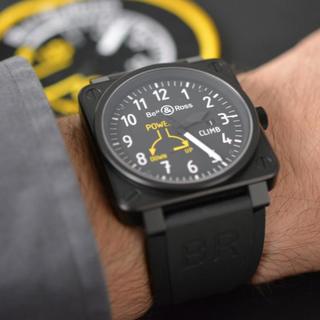 BELL & ROSS 柏莱士 AVIATION系列 BR01-97 CLIMB 男士机械腕表