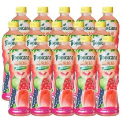 Tropicana 纯果乐 果缤纷 蜜桃樱桃味（450ml+50ml）*15瓶*2件