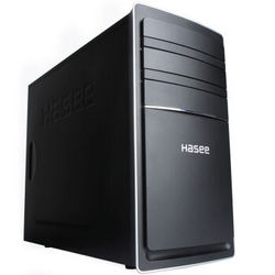 神舟（HASEE） 新瑞E20 D7S 台式办公电脑主机 (赛扬双核G1840 4G 1T HDD)黑