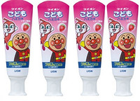 限Prime会员：LION 狮王 面包超人 儿童草莓味 牙膏 40g 4支装