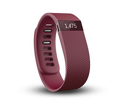 Fitbit Charge 智能手环 自动睡眠记录 来电显示 运动蓝牙手表计步器 酒红色 L FB404BYL-CN