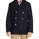 限尺码：TOMMY HILFIGER Wool-Blend Melton Classic Peacoat 男款羊毛外套