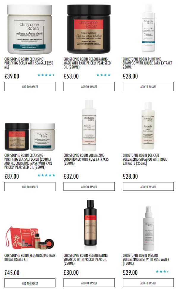 HQhair Christophe Robin 洗发护发全线产品 新年促销