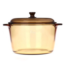 Luminarc 乐美雅 VITRO玻璃 琥珀色透明圆锅 3L+1.5L