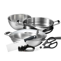 送礼佳品：Fissler 菲仕乐 亚洲多层钢 30cm炒锅5件组 TZ00000207