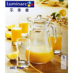 Luminarc 乐美雅 G6200鸭嘴壶饮料水具1.3L 五件套