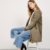 Bershka 06322085 女士长款休闲飞行夹克