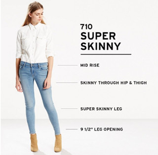 Levi's 李维斯 710 Super Skinny 女士牛仔裤