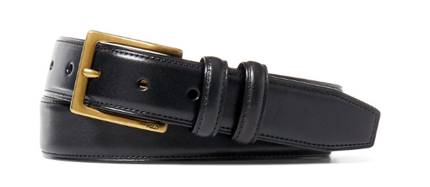 Ralph Lauren 男士方形针扣皮带 黑色