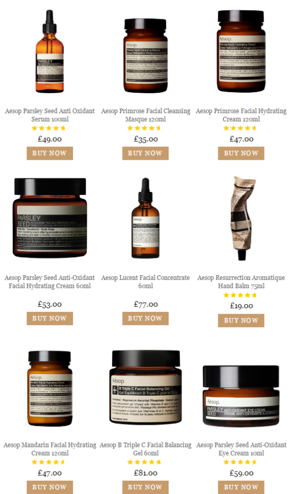 MANKIND Aesop 品牌护肤全场