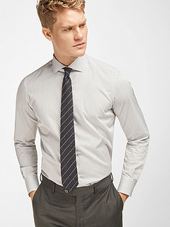 Massimo Dutti 00110285800 男士斜纹布衬衫