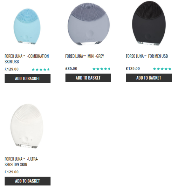 lookfantastic英国官网 FOREO LUNA 洁面仪 促销专场