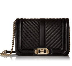 黑卡会员专享：REBECCA MINKOFF CHEVRON QUILTED SMALL LOVE 女士斜挎包