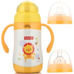 Fisher-Price 费雪吸管杯 儿童双柄保温水壶 300ml 