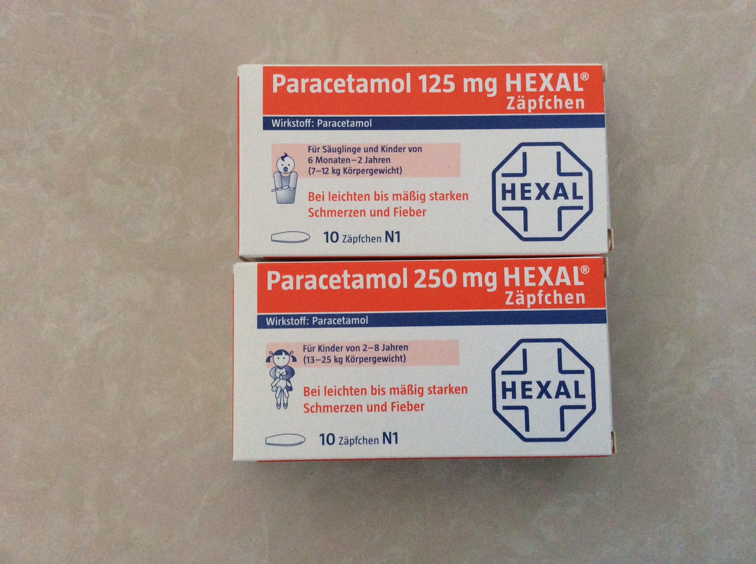 Paracetamol 250mg 儿童降温止痛退烧栓_二手