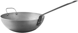 Mauviel M'Steel Black Steel Wok, 11.8