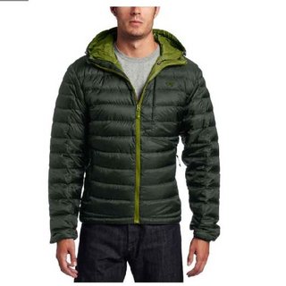 Outdoor Research Transcendent Hoody 男款轻量带帽羽绒服（650蓬） 243073 Hops/Evergreen  S