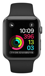 Apple 苹果 Watch Series 2 智能手表 38毫米 深空灰 （铝金属表壳+黑色运动表带) 