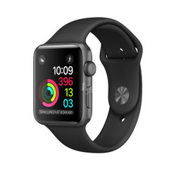 Apple 苹果 Watch Series 2 智能手表（42mm黑色运动表带） 