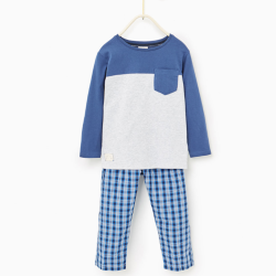 ZARA 05525798400 撞色口袋 儿童睡衣套装
