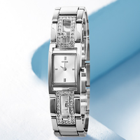 GUESS 方形手链 W75007L1 女款镶钻 石英表