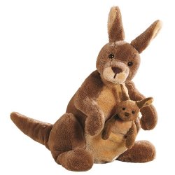 GUND Jirra 袋鼠母子毛绒玩具*2件