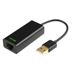 CE-LINK 1580 USB2.0百兆有线网卡 USB转RJ45接口 网线转换器 支持苹果Mac 小米盒子/平板 黑色