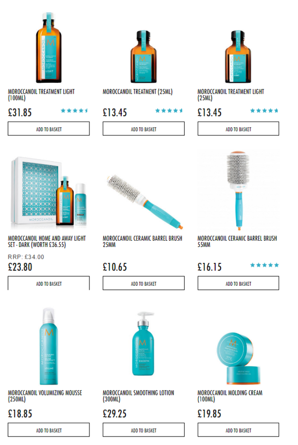 HQhair MOROCCANOIL 全线洗发护发产品  